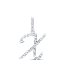Load image into Gallery viewer, Radiant Reflections: White Gold Diamond Initial Pendant - Splendid Jewellery