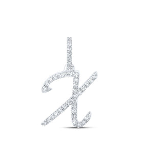 Radiant Reflections: White Gold Diamond Initial Pendant - Splendid Jewellery