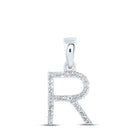 Radiant Reflections: White Gold Diamond Initial Pendant - Splendid Jewellery