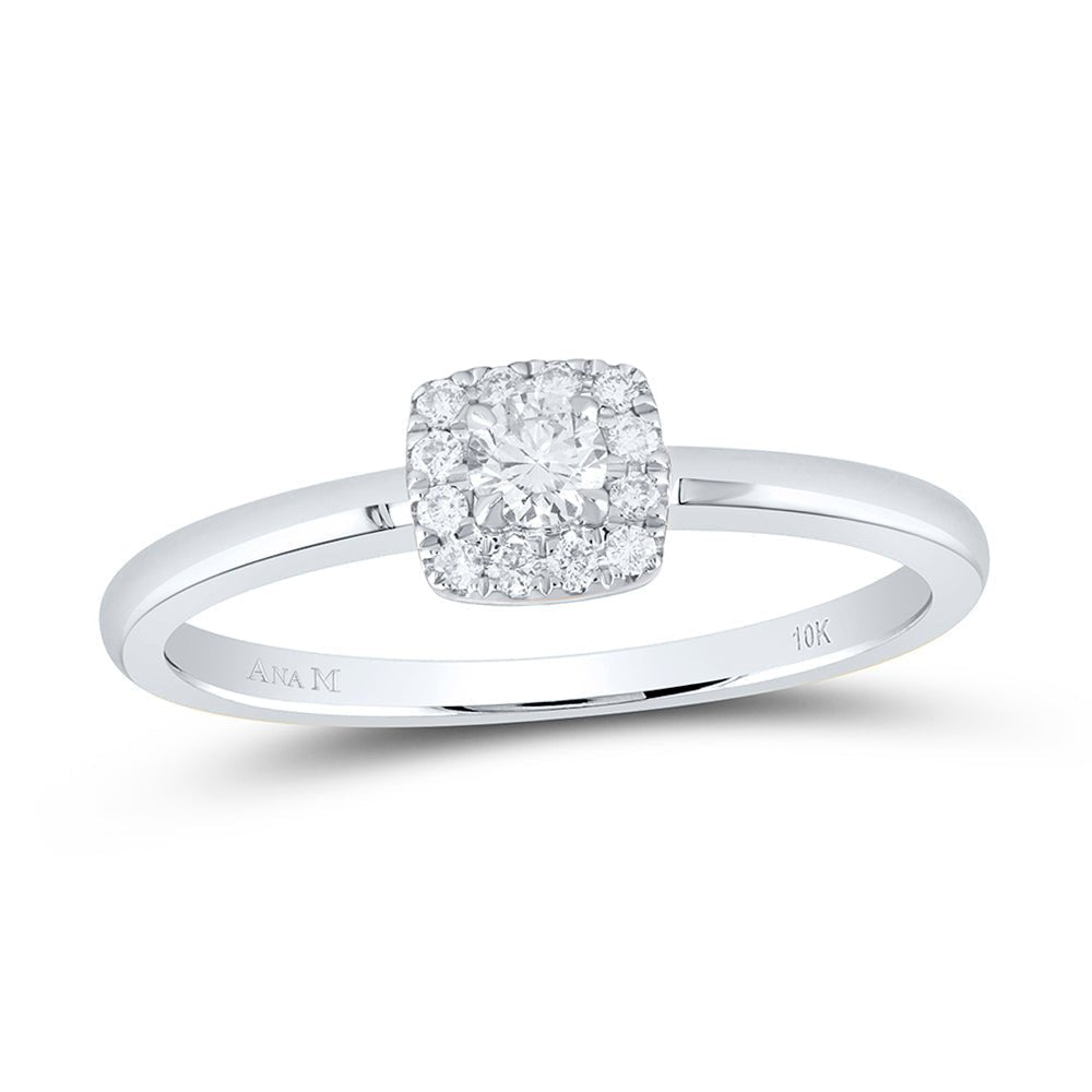 Radiant Reflections: White Gold Diamond Stackable Band - Splendid Jewellery