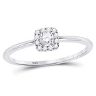 Radiant Reflections: White Gold Diamond Stackable Band - Splendid Jewellery