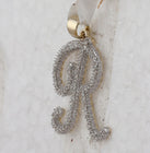 Radiant Rhapsody: 10kt Yellow Gold Diamond Initial Pendant - Splendid Jewellery