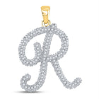 Radiant Rhapsody: 10kt Yellow Gold Diamond Initial Pendant - Splendid Jewellery