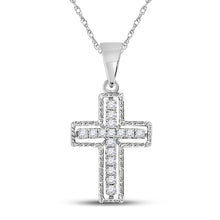 Load image into Gallery viewer, Radiant Roman Diamond Cross Pendant - Splendid Jewellery