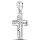 Radiant Roman Diamond Cross Pendant  Side View from Splendid Jewellery