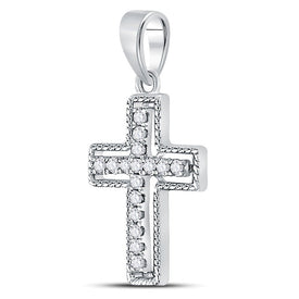 Radiant Roman Diamond Cross Pendant  Side View from Splendid Jewellery