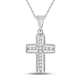 Radiant Roman Diamond Cross Pendant  Top View from Splendid Jewellery
