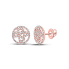 Radiant Romance 10kt Rose Gold Diamond Heart Circle Earrings - Splendid Jewellery
