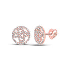 Radiant Romance 10kt Rose Gold Diamond Heart Circle Earrings - Splendid Jewellery