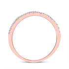 Radiant Romance | 10kt Rose Gold Oval Halo Diamond Bridal Wedding Ring Set - Alternate view 1 from Splendid Jewellery