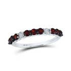 Radiant Romance | 10kt White Gold Womens Gemstone and Diamond Band Ring 7/8 Cttw - Splendid Jewellery