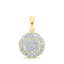 Load image into Gallery viewer, Radiant Romance: 10kt Yellow Gold Diamond Cluster Pendant 1/3 Cttw - Splendid Jewellery
