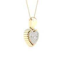 Load image into Gallery viewer, Radiant Romance: 10kt Yellow Gold Diamond Heart Pendant - Splendid Jewellery
