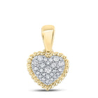 Radiant Romance: 10kt Yellow Gold Diamond Heart Pendant product  Top View from Splendid Jewellery
