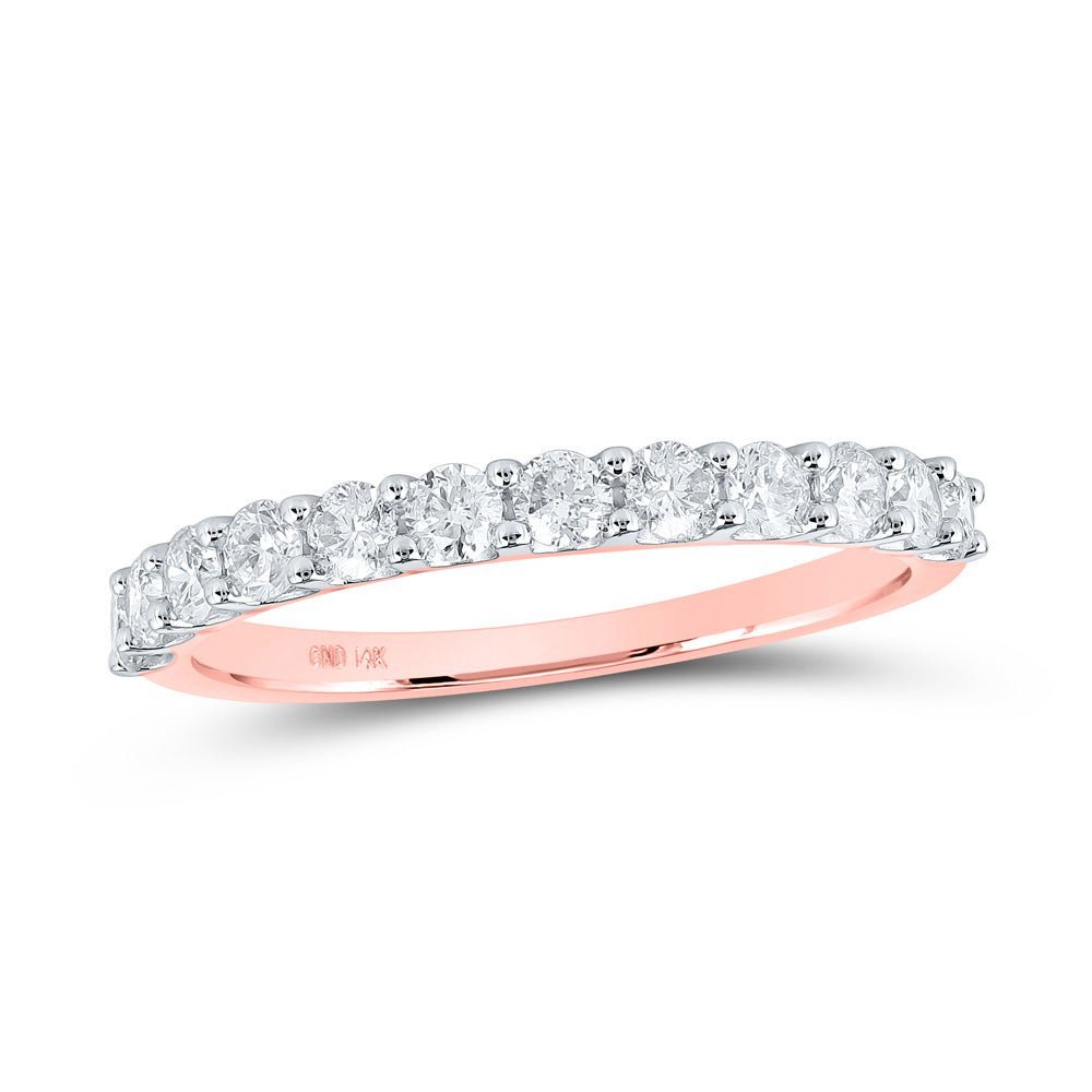 Radiant Romance | 14kt Rose Gold Diamond Eternity Wedding Band - Splendid Jewellery