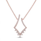 Radiant Romance: 14kt Rose Gold Diamond Pendant Necklace - Splendid Jewellery