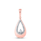 Radiant Romance Rose Gold Diamond Teardrop Pendant - Splendid Jewellery
