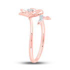 Radiant Rose: 10kt Rose Gold Diamond Blossom Ring - Alternate view 3 from Splendid Jewellery