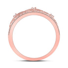 Radiant Rose: 10kt Rose Gold Women's Round Diamond Band Ring 1/5 Cttw - Splendid Jewellery