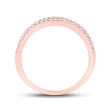 Load image into Gallery viewer, Radiant Rose: 10kt Rose Gold Womens Round Diamond Band Ring 1/5 Cttw - Splendid Jewellery