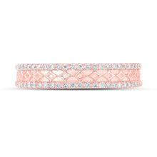 Load image into Gallery viewer, Radiant Rose: 10kt Rose Gold Womens Round Diamond Band Ring 1/5 Cttw - Splendid Jewellery