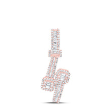 Load image into Gallery viewer, Radiant Rose: 10kt Rose Gold Womens Round Diamond Square Cuff Fashion Pendant 1 Cttw - Splendid Jewellery