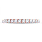 Radiant Rose: 10kt Rose Gold Womens Round Diamond Wedding Single Row Band 1/2 Cttw - Splendid Jewellery