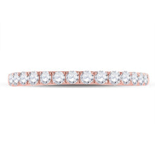 Load image into Gallery viewer, Radiant Rose: 10kt Rose Gold Womens Round Diamond Wedding Single Row Band 1/2 Cttw - Splendid Jewellery