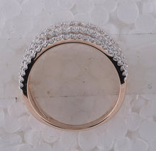 Load image into Gallery viewer, Radiant Rose: 14kt Rose Gold Diamond Band for Women - 1 Cttw - Second Side View