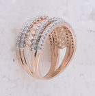Radiant Rose: 14kt Rose Gold Diamond Band for Women - 1 Cttw - Side View