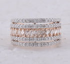 Radiant Rose: 14kt Rose Gold Diamond Band for Women - 1 Cttw - Front View
