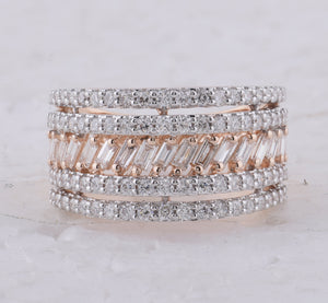 Radiant Rose: 14kt Rose Gold Diamond Band for Women - 1 Cttw - Splendid Jewellery