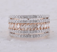 Load image into Gallery viewer, Radiant Rose: 14kt Rose Gold Diamond Band for Women - 1 Cttw - Splendid Jewellery