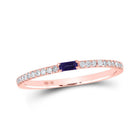 Radiant Rose Gold Amethyst and Diamond Band: A Mesmerizing Display of Elegance and Sophistication - Splendid Jewellery