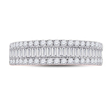 Load image into Gallery viewer, Radiant Rose Gold Baguette Diamond Anniversary Ring - Splendid Jewellery