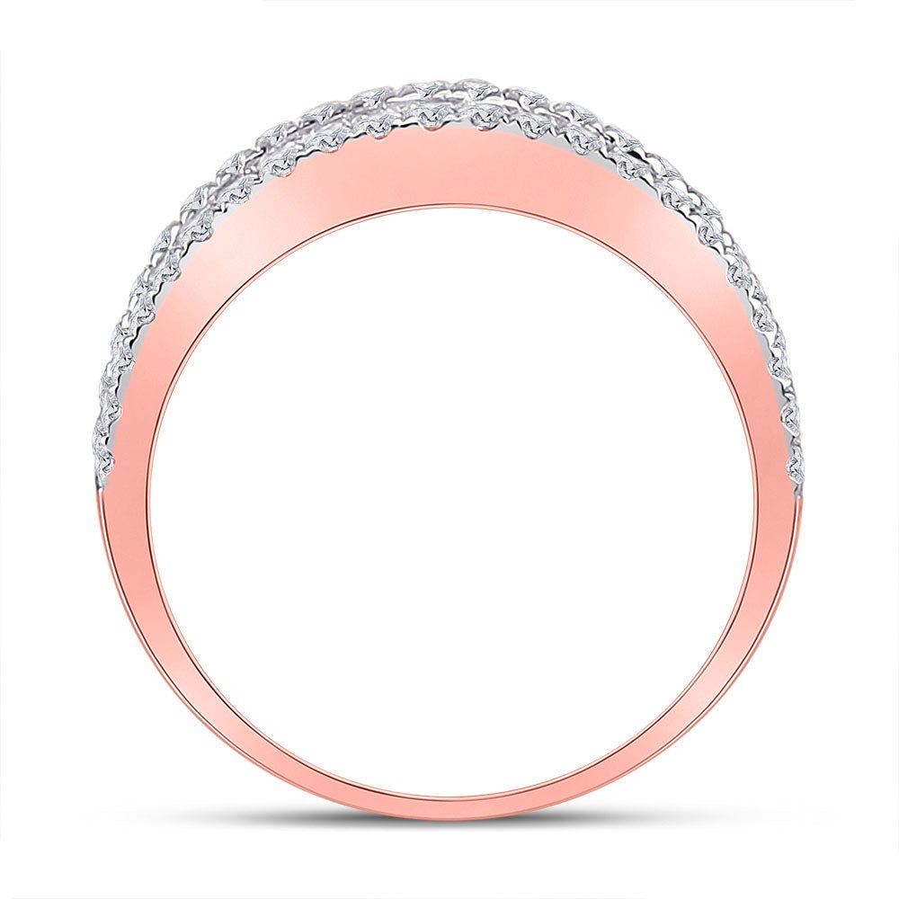 Radiant Rose Gold Baguette Diamond Anniversary Ring - Splendid Jewellery