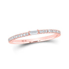 Radiant Rose Gold Baguette Diamond Band Ring - A Dazzling Symbol of Love and Elegance - Splendid Jewellery