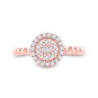 Radiant Rose Gold Baguette Diamond Cluster Ring - Splendid Jewellery