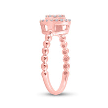 Load image into Gallery viewer, Radiant Rose Gold Baguette Diamond Cluster Ring - Splendid Jewellery