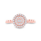 Radiant Rose Gold Baguette Diamond Cluster Ring - Alternate view 4 from Splendid Jewellery