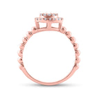 Radiant Rose Gold Baguette Diamond Cluster Ring - Alternate view 3 from Splendid Jewellery