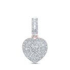 Radiant Rose Gold Baguette Diamond Heart Pendant - A Symbol of Love and Elegance - Splendid Jewellery
