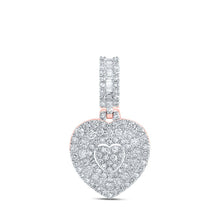 Load image into Gallery viewer, Radiant Rose Gold Baguette Diamond Heart Pendant - A Symbol of Love and Elegance - Splendid Jewellery
