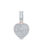 Radiant Rose Gold Baguette Diamond Heart Pendant - A Symbol of Love and Elegance - Splendid Jewellery
