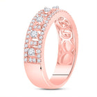 Radiant Rose Gold Diamond Anniversary Band - Second Side View