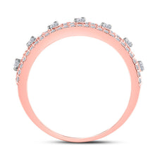 Load image into Gallery viewer, Radiant Rose Gold Diamond Anniversary Band - Side View