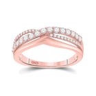 Radiant Rose Gold Diamond Band - 1/2 Cttw - Alternate view 1 from Splendid Jewellery