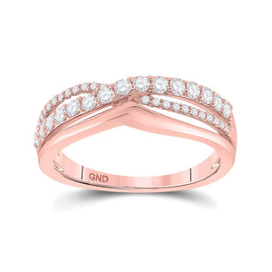 Radiant Rose Gold Diamond Band - 1/2 Cttw - Splendid Jewellery