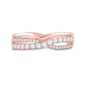 Radiant Rose Gold Diamond Band - 1/2 Cttw - Splendid Jewellery