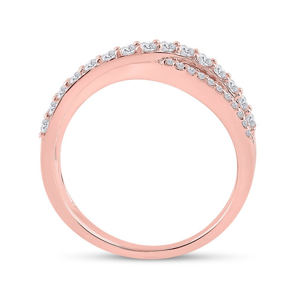 Radiant Rose Gold Diamond Band - 1/2 Cttw - Splendid Jewellery